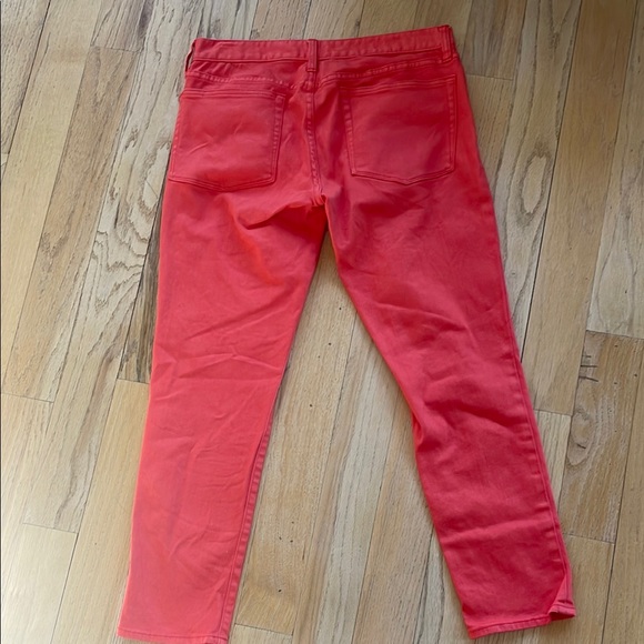 J. Crew Toothpick Skinny Jeans Bright Coral Size 30 - Picture 3 of 8